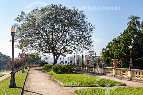  View of external garden of the National Museum - old Sao Cristovao Palace  - Rio de Janeiro city - Rio de Janeiro state (RJ) - Brazil