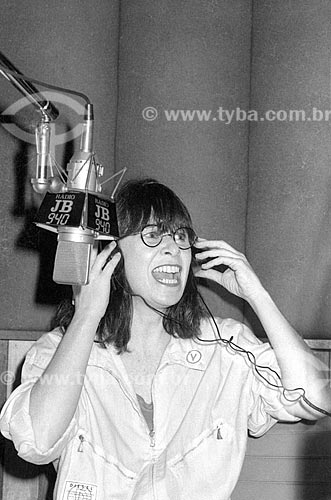  Singer Rita Lee - studios of Radio Jornal do Brasil - 80s  - Rio de Janeiro city - Rio de Janeiro state (RJ) - Brazil