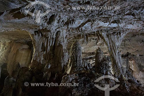  Stalactites inside of the Saint Michael Grottos  - Bonito city - Mato Grosso do Sul state (MS) - Brazil