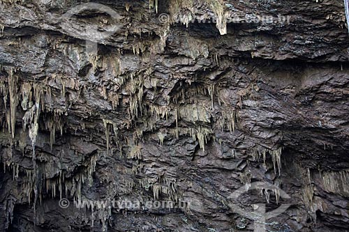  Stalactites inside of the Saint Michael Grottos  - Bonito city - Mato Grosso do Sul state (MS) - Brazil