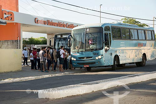  Bus stop opposite to Catholic University Center of Quixada (Unicatolica)  - Quixada city - Ceara state (CE) - Brazil