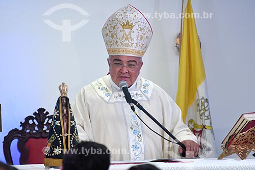  Dom Orani Joao Tempesta - archbishop of Rio de Janeiro during the solemnity for the 87 years of the Christ the Redeemer  - Rio de Janeiro city - Rio de Janeiro state (RJ) - Brazil
