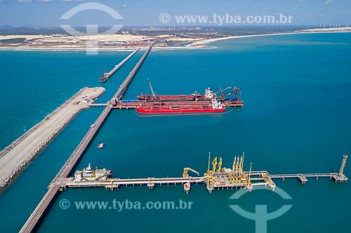  Picture taken with drone of the Port Terminal of Pecem - part of the Pecem Industrial and Port Complex  - Sao Goncalo do Amarante city - Ceara state (CE) - Brazil