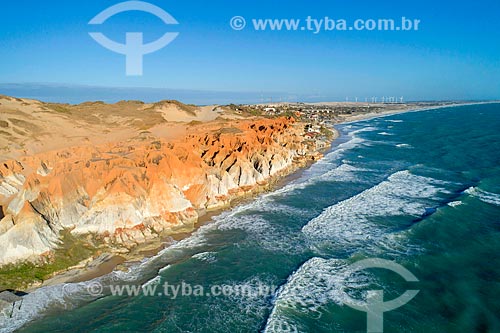  Picture taken with drone of the Beberibe Cliffs Natural Monument  - Beberibe city - Ceara state (CE) - Brazil