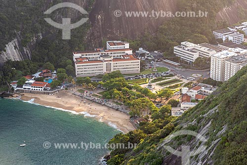 View of Vermelha Beach (Red Beach) from the Sugarloaf mirante  - Rio de Janeiro city - Rio de Janeiro state (RJ) - Brazil