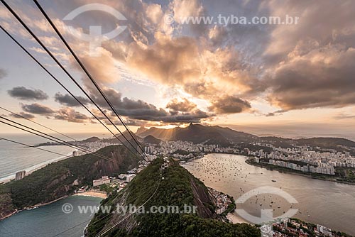  View of Botafogo Bay from the Sugarloaf mirante during the sunset  - Rio de Janeiro city - Rio de Janeiro state (RJ) - Brazil