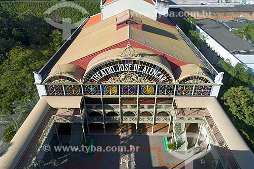  Picture taken with drone of the internal facade of the Jose de Alencar Theater (1910)  - Fortaleza city - Ceara state (CE) - Brazil