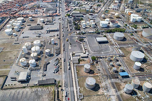  Picture taken with drone of the Lubnor (Lubricants and Northeastern Derivatives Refinery)  - Fortaleza city - Ceara state (CE) - Brazil