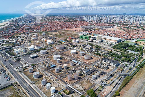  Picture taken with drone of the Lubnor (Lubricants and Northeastern Derivatives Refinery)  - Fortaleza city - Ceara state (CE) - Brazil