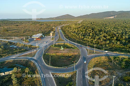  Picture taken with drone of the roundabout between the CE-065 and CE-421 highways  - Caucaia city - Ceara state (CE) - Brazil