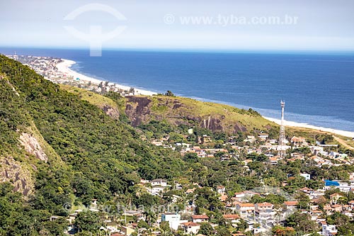  View of the Itaipuacu district and beach from the mirante of the Serra da Tiririca State Park  - Marica city - Rio de Janeiro state (RJ) - Brazil