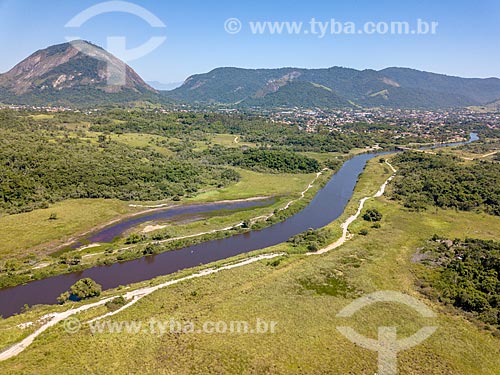  Picture taken with drone of the Tres Bocas River  - Marica city - Rio de Janeiro state (RJ) - Brazil