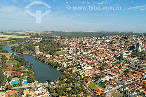  Picture taken with drone of the artificial lake - Bebedouro city  - Bebedouro city - Sao Paulo state (SP) - Brazil