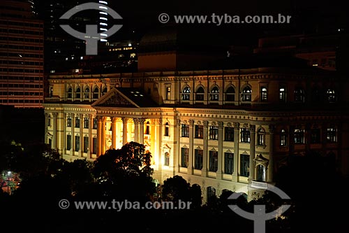 Facade of the National Library (1910) at night  - Rio de Janeiro city - Rio de Janeiro state (RJ) - Brazil