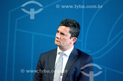  Detail of Sergio Moro during inauguration ceremony as Minister of Justice  - Brasilia city - Distrito Federal (Federal District) (DF) - Brazil