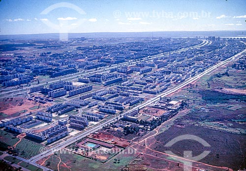  Aerial photo during the construction of Brasilia  - Brasilia city - Distrito Federal (Federal District) (DF) - Brazil