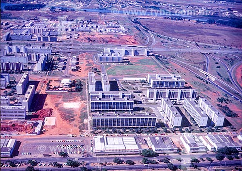  Aerial photo during the construction of Brasilia  - Brasilia city - Distrito Federal (Federal District) (DF) - Brazil