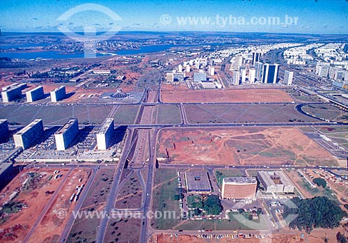  Aerial photo of the Esplanade of Ministries during the construction of Brasilia  - Brasilia city - Distrito Federal (Federal District) (DF) - Brazil