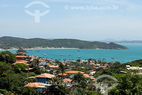  View of houses - Armacao dos Buzios city waterfront  - Armacao dos Buzios city - Rio de Janeiro state (RJ) - Brazil