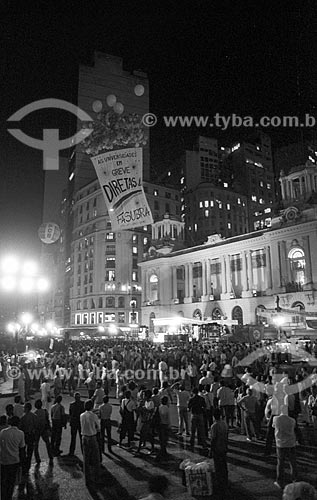  Manifestation - Direct Elections Now - Cinelandia Square  - Rio de Janeiro city - Rio de Janeiro state (RJ) - Brazil