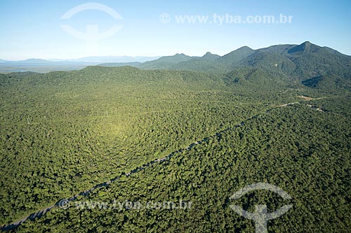  Aerial photo of the Saint-Hilaire/Lange National Park  - Guaratuba city - Parana state (PR) - Brazil
