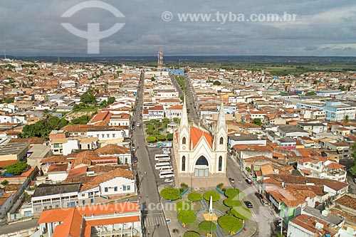  Picture taken with drone of the Matriz Church of Saint Anthony (1718)  - Propria city - Sergipe state (SE) - Brazil