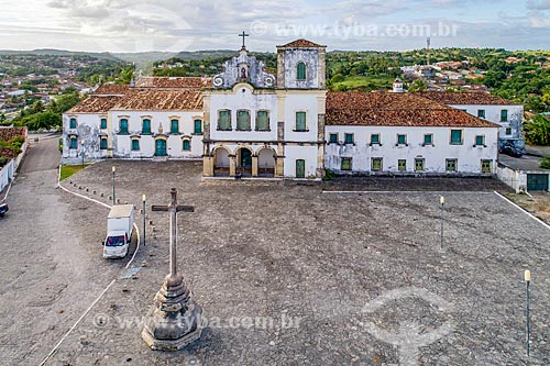 Picture taken with drone of the Saint Francis Square with the Holy Cross Convent and Church - also known as Saint Francis Convent  - Sao Cristovao city - Sergipe state (SE) - Brazil