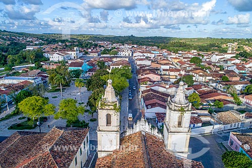  Picture taken with drone of the Sao Cristovao city with the Our Lady of Victory Mother Church  - Sao Cristovao city - Sergipe state (SE) - Brazil