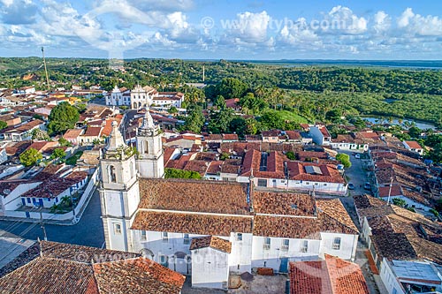  Picture taken with drone of the Sao Cristovao city with the Our Lady of Victory Mother Church  - Sao Cristovao city - Sergipe state (SE) - Brazil