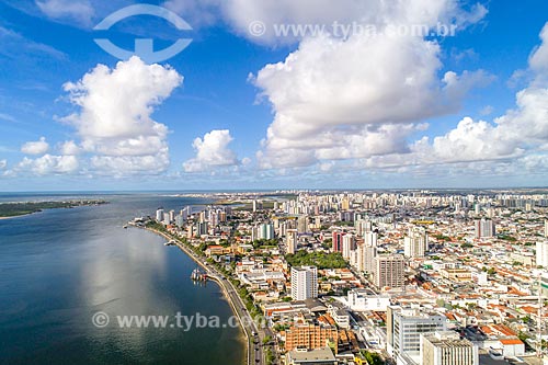  Picture taken with drone of the Sergipe River waterfront  - Aracaju city - Sergipe state (SE) - Brazil