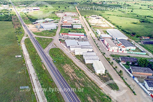  Picture taken with drone of the Itabaiana city industrial district on the banks of the BR-235 highway  - Itabaiana city - Paraiba state (PB) - Brazil