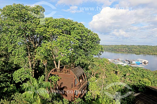 Bungalow - Hawk Mirante Lodge with the Negro River in the background  - Novo Airao city - Amazonas state (AM) - Brazil