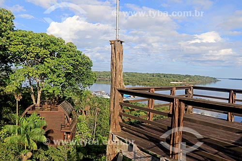  Bungalow - Hawk Mirante Lodge with the Negro River in the background  - Novo Airao city - Amazonas state (AM) - Brazil