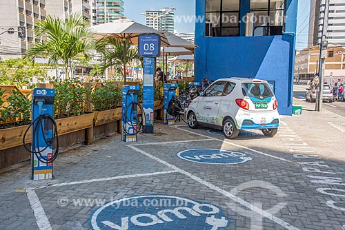  Supply point for electric vehicle of the Vamo Fortaleza - electric car sharing network  - Fortaleza city - Ceara state (CE) - Brazil
