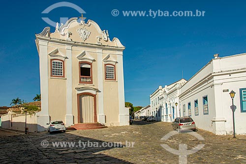  Facade of the Our Lady of the Good Death Church (1779) - also now houses the Museum of Sacred Art of Boa Morte  - Goias city - Goias state (GO) - Brazil