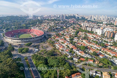  Picture taken with drone of the Cicero Pompeu de Toledo Stadium (1960) - also known as Morumbi Stadium  - Sao Paulo city - Sao Paulo state (SP) - Brazil