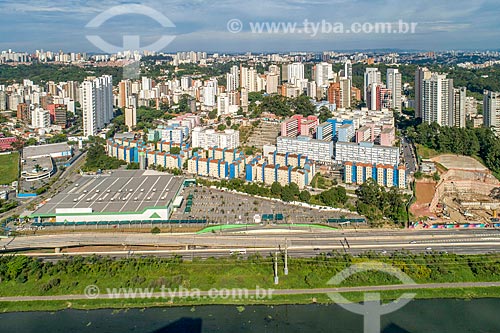  Picture taken with drone of the buildings after Real Parque slum urbanization  - Sao Paulo city - Sao Paulo state (SP) - Brazil