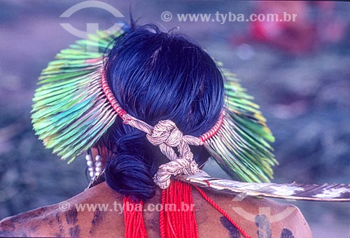  Detail of indian of Caiapo tribe - 90s 