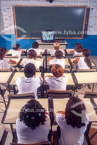  Use of television in public school classroom - 90s  - Rio de Janeiro city - Rio de Janeiro state (RJ) - Brazil