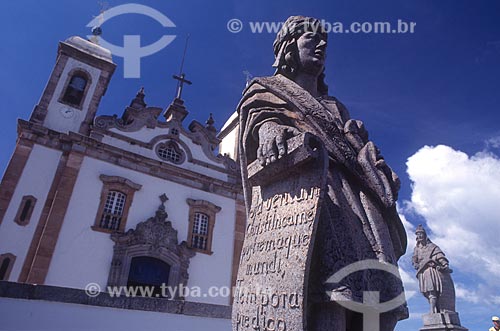  Twelve prophets of Aleijadinho - Prophet Baruch (XVIII century) - Good Jesus of Matosinhos Sanctuary  - Congonhas city - Minas Gerais state (MG) - Brazil