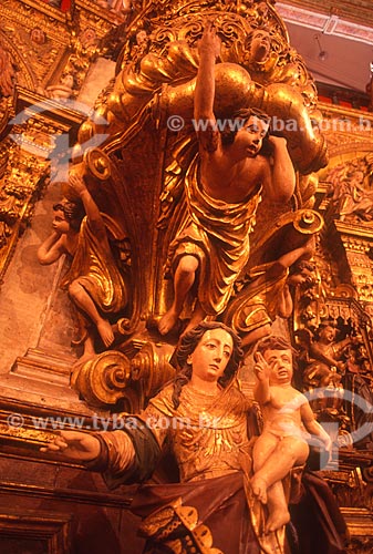  Detail of baroque angel inside of church - 2000s  - Ouro Preto city - Minas Gerais state (MG) - Brazil