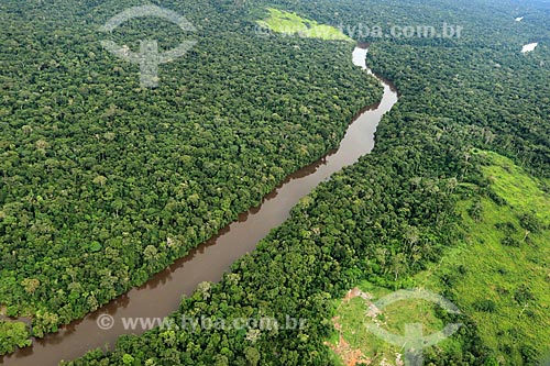  Aerial photo of the Juma River  - Novo Aripuana city - Amazonas state (AM) - Brazil