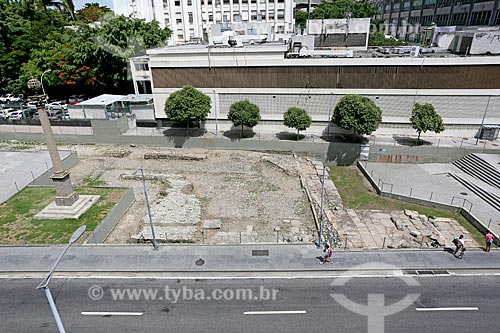  Top view of the Valongo Harbour and Empress Harbour - important landing point of slaves in the city, recovered after the excavations Porto Maravilha Project  - Rio de Janeiro city - Rio de Janeiro state (RJ) - Brazil