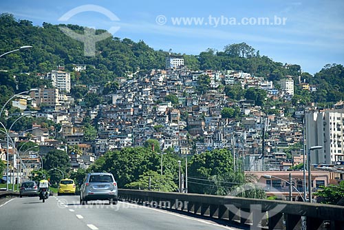  View of the Coroa Hill (Crown Hill) from the Viaduct Thirty-first of March  - Rio de Janeiro city - Rio de Janeiro state (RJ) - Brazil