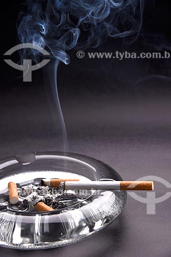  Cigarette lit in ashtray  - Rio de Janeiro city - Rio de Janeiro state (RJ) - Brazil