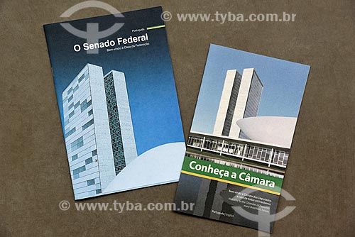  Folders distributed on the guided visit to the National Congress  - Rio de Janeiro city - Rio de Janeiro state (RJ) - Brazil