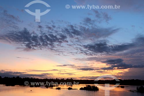  View of the dawn from the Purus River  - Boca do Acre city - Amazonas state (AM) - Brazil