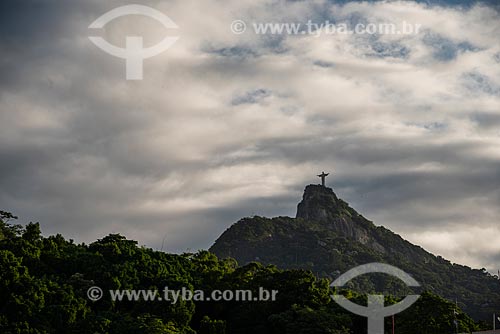  View of the Christ the Redeemer from Cosme Velho neighborhood  - Rio de Janeiro city - Rio de Janeiro state (RJ) - Brazil