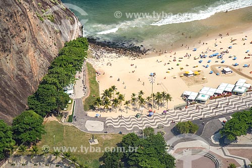  Aerial photo of the Mirante do Leme - also known as Caminho dos Pescadores (Fisherman Path) - with the Leme Beach  - Rio de Janeiro city - Rio de Janeiro state (RJ) - Brazil