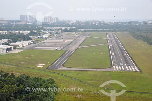  Aerial photo of track of the Roberto Marinho Airport - also known as Jacarepagua Airport  - Rio de Janeiro city - Rio de Janeiro state (RJ) - Brazil